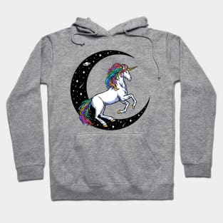 Unicorn With Moon Hoodie